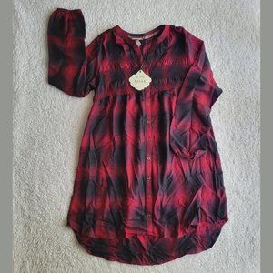 Buffalo Plaid Shirt Dress
